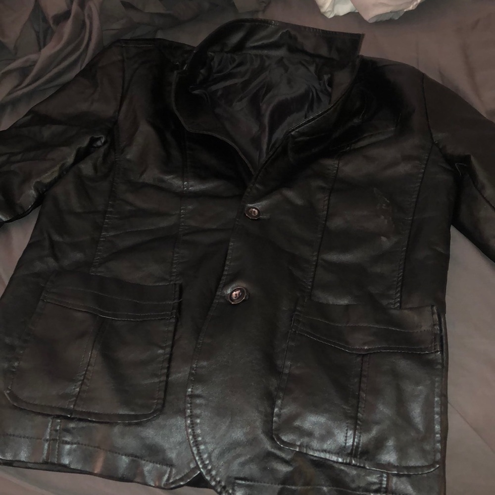 Men’s leather blazer jacket